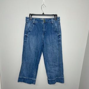 Free People High Rise Wide Leg Crop Jean Size 25